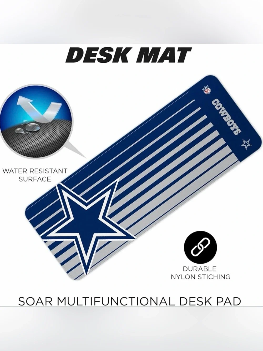 🏈🖥️🖱️ Officially Licensed Dallas Cowboys NFL Desk Mat